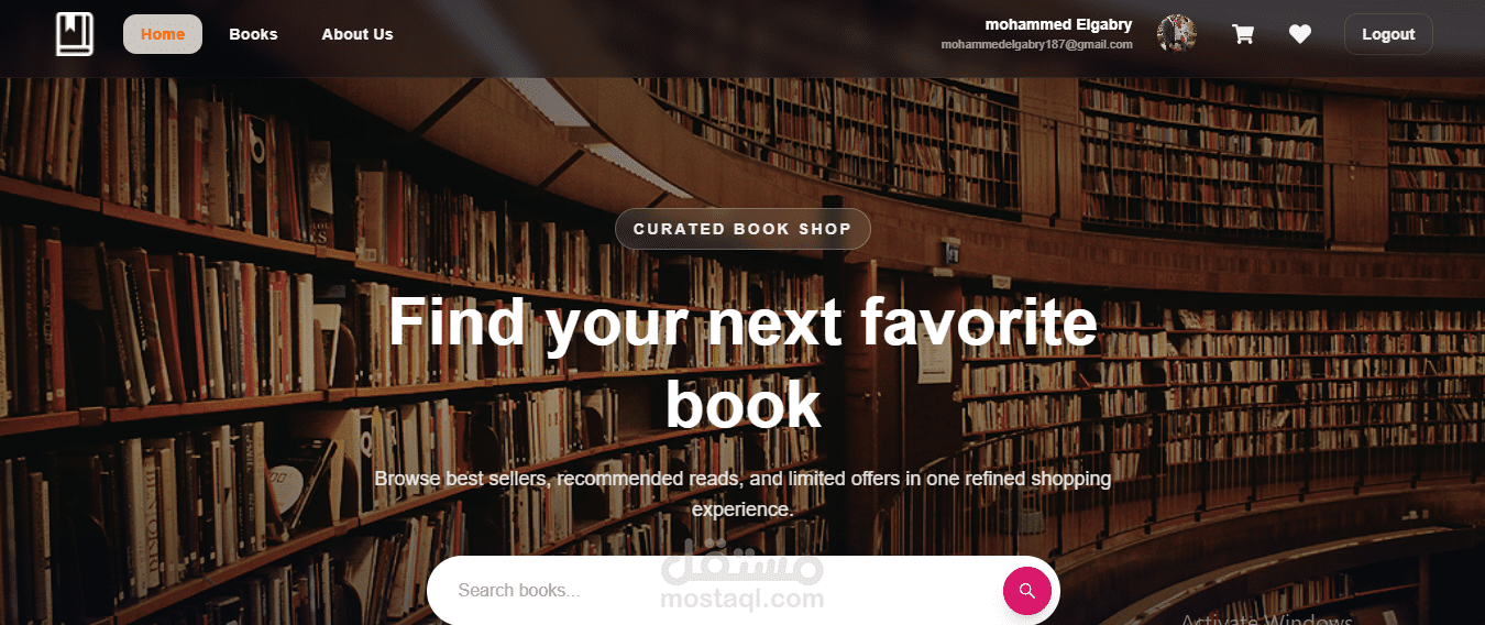 Book Store – Full Stack E-commerce Web Application