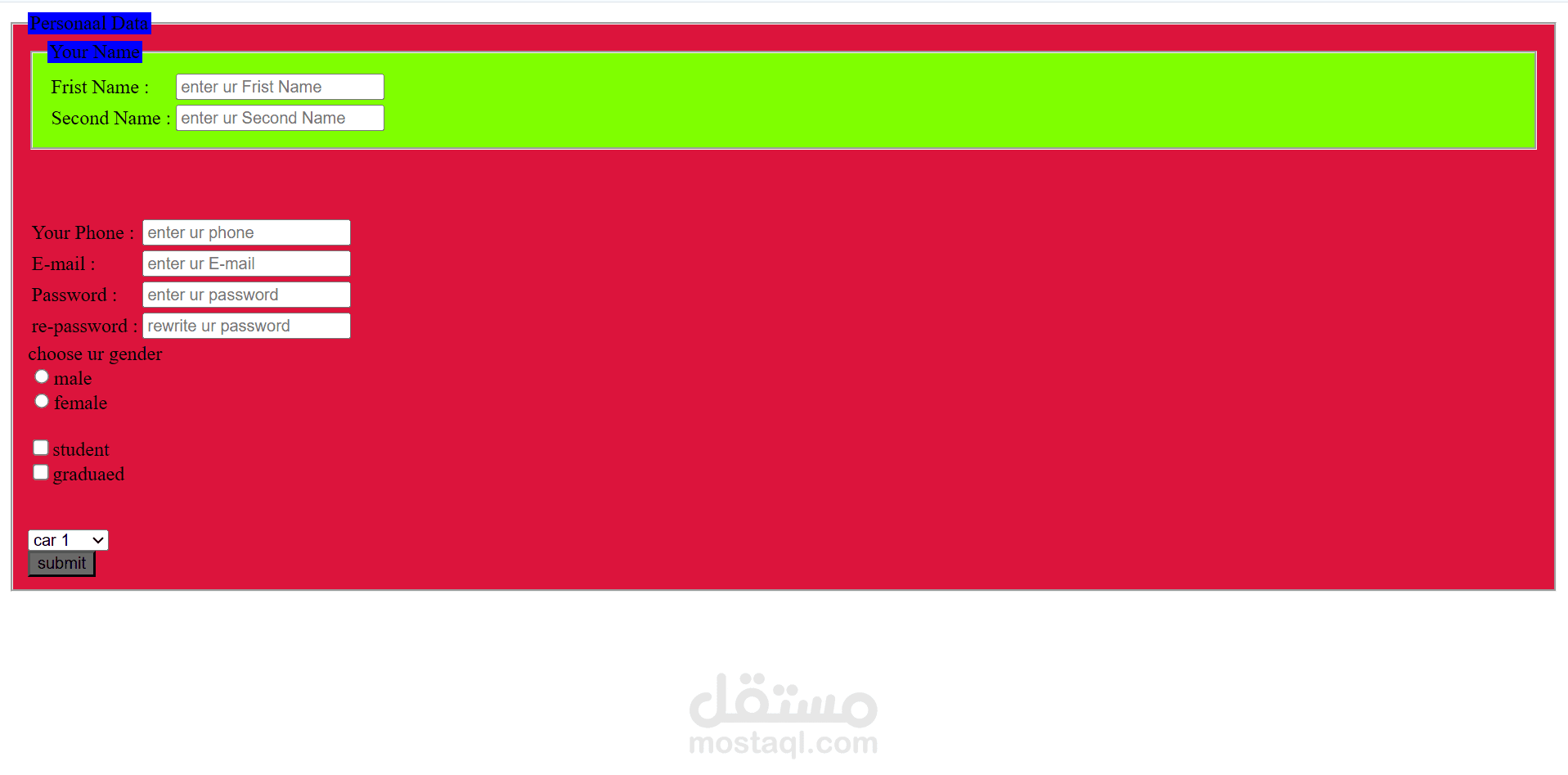 Responsive Registration Form