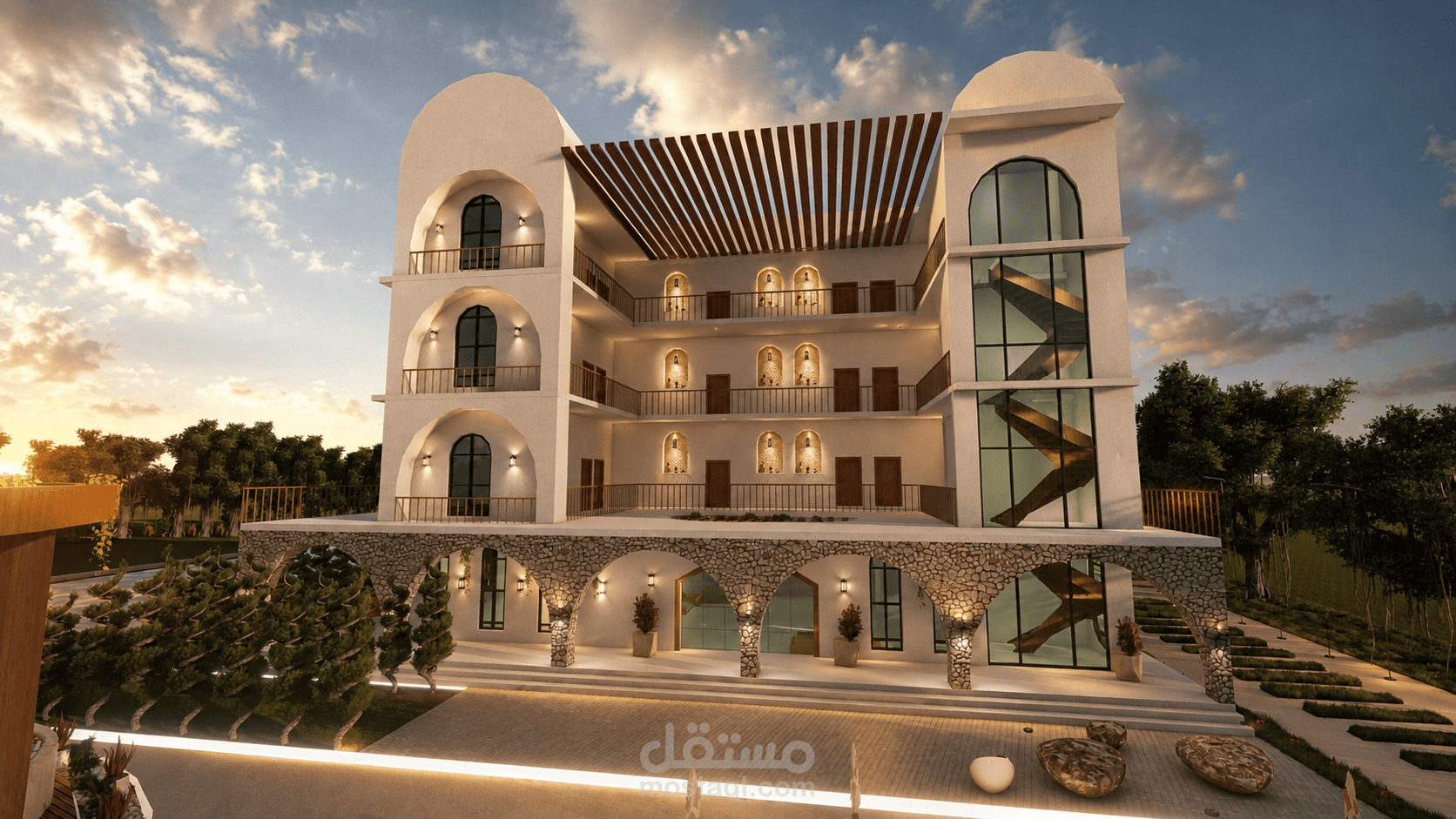 Three-Story Trip House & Retreat | Architectural Design