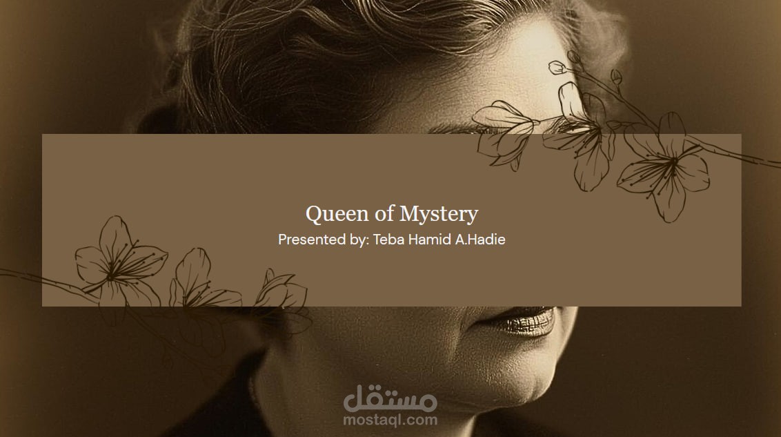 عرض تقديمي عن حياة الكاتبة Agatha Kristy