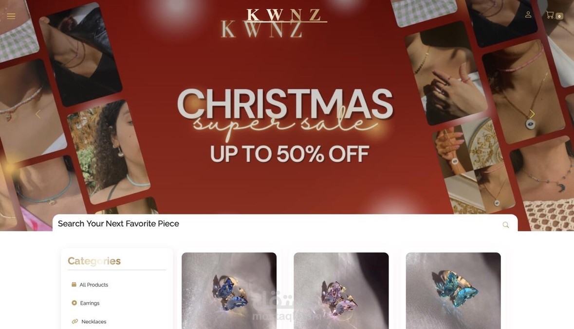 KWNZ – Luxury Jewelry E-Commerce Website