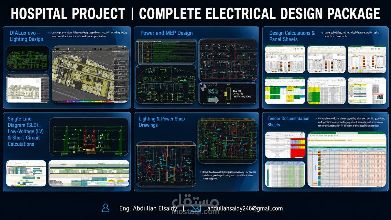 Complete Electrical Design & Shop Drawings for Hospital Building