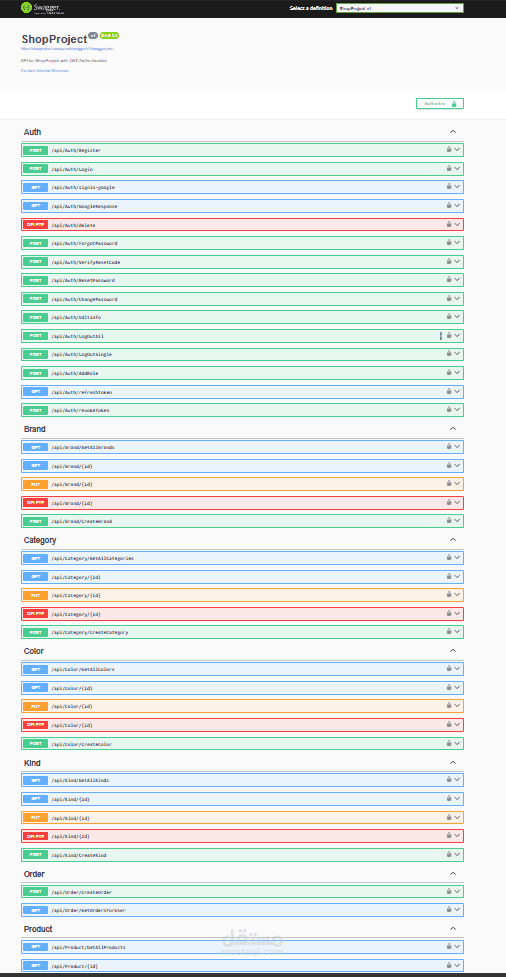 Shop Project | Backend Developer