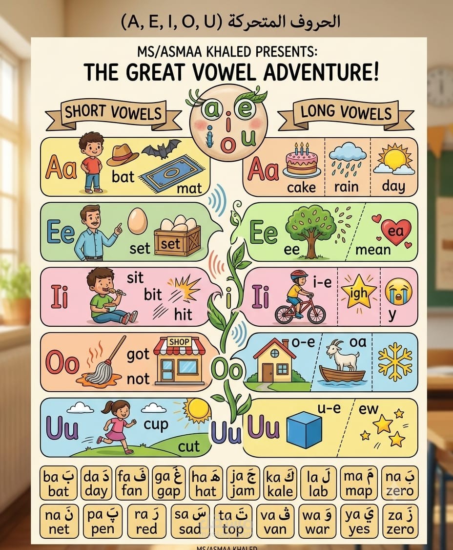 تأسيس ونطق اللغة الإنجليزية للأطفال (Phonics & Vocabulary Builder)
