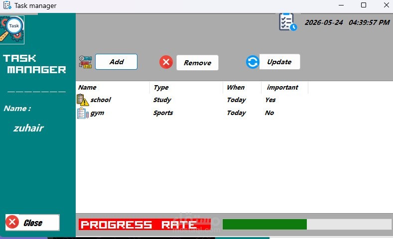 ManageDailyTasks — Desktop Task