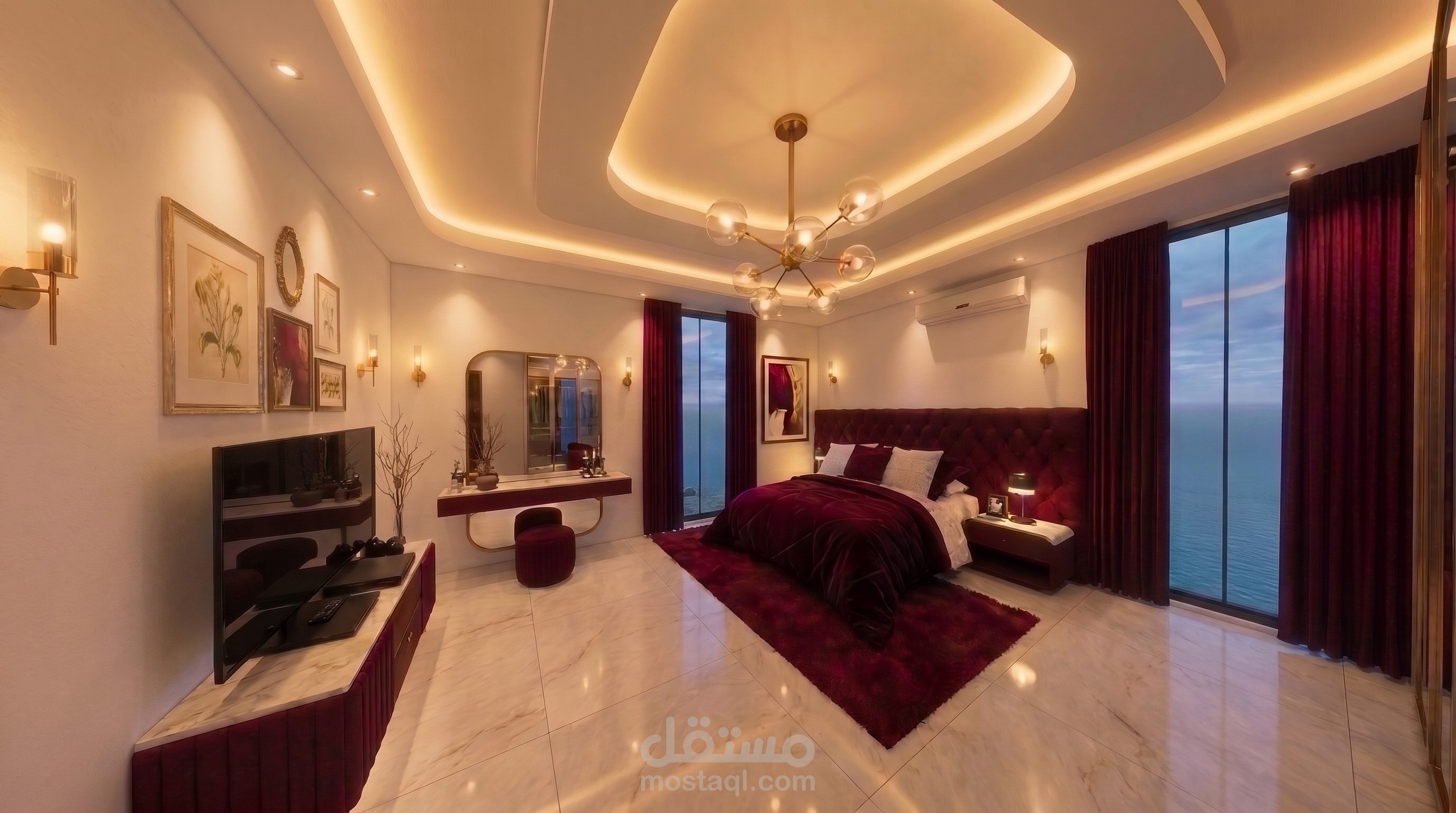 تصميم ٱنيق لغرفة نوم