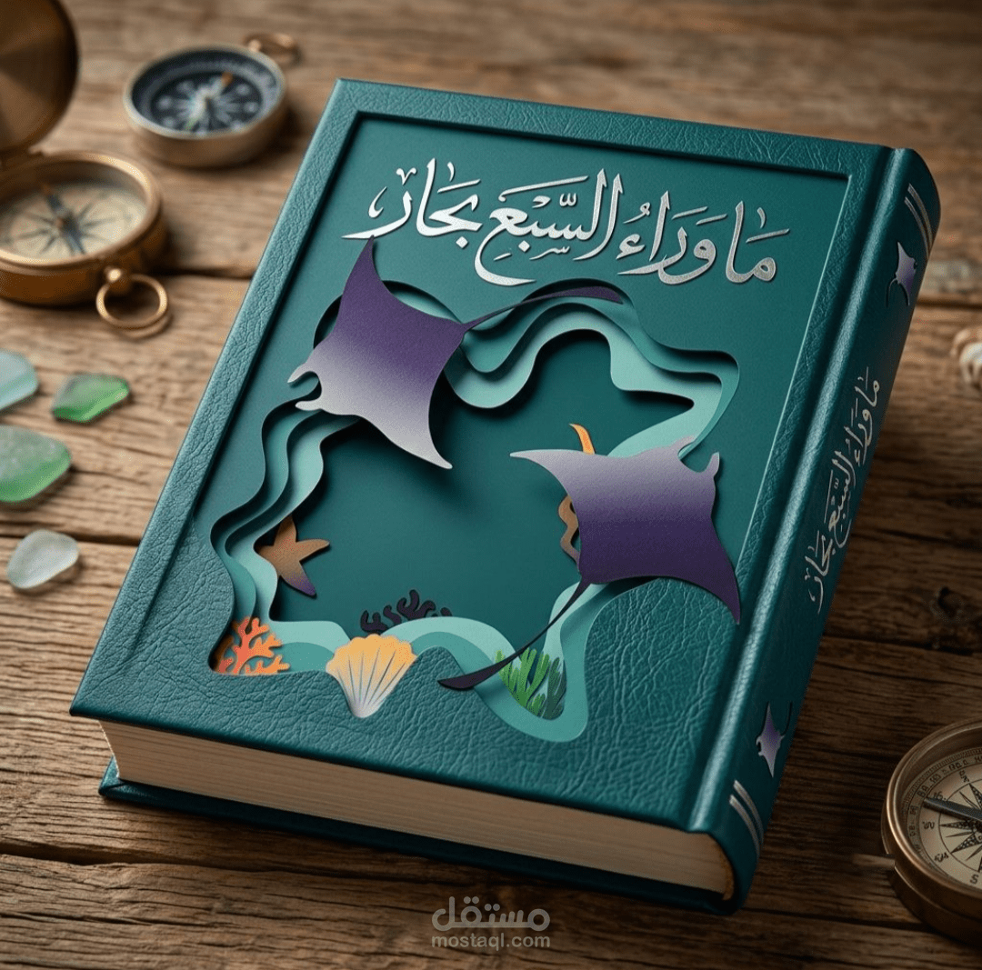 تصميم غلاف رواية خيالية ومغامرات بحرية Illustrator
