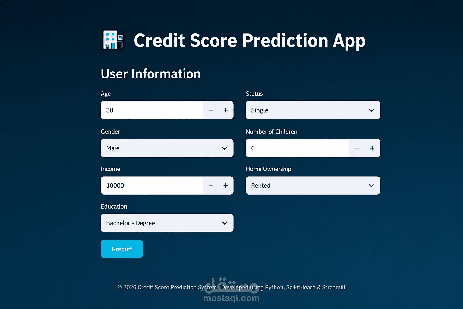 Credit Score Prediction System Using Machine Learning
