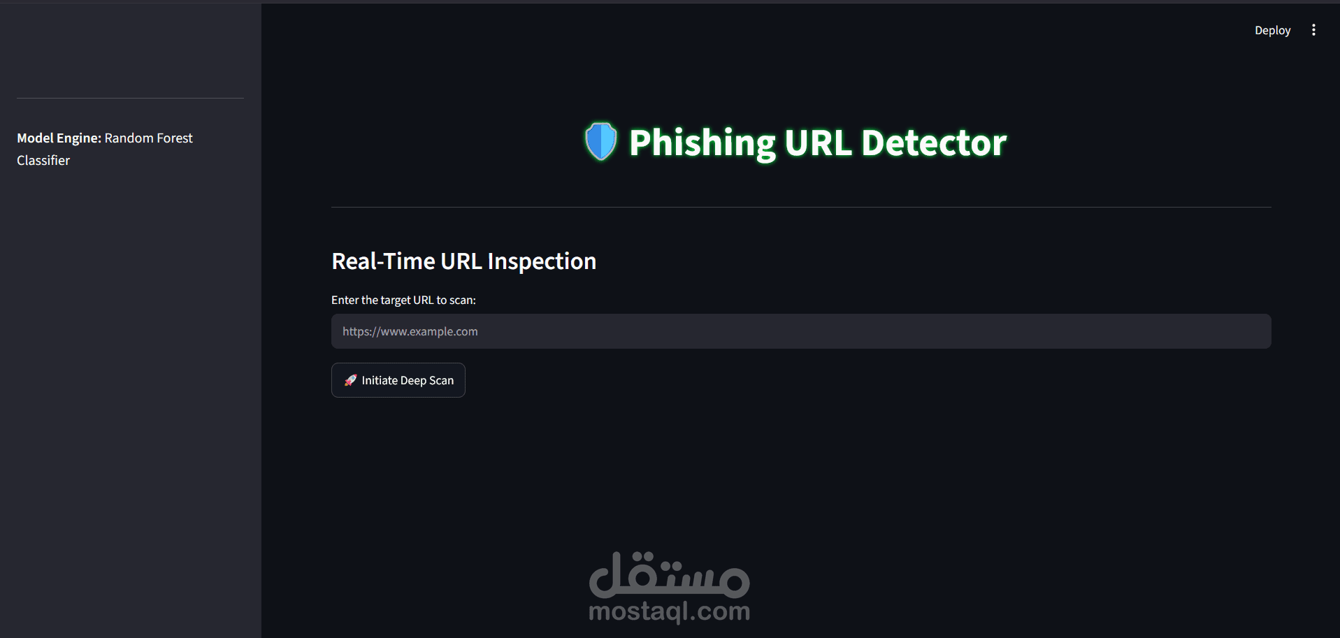 نموذج AI لتصنيف الURL اذا كان حقيقي ام خادع