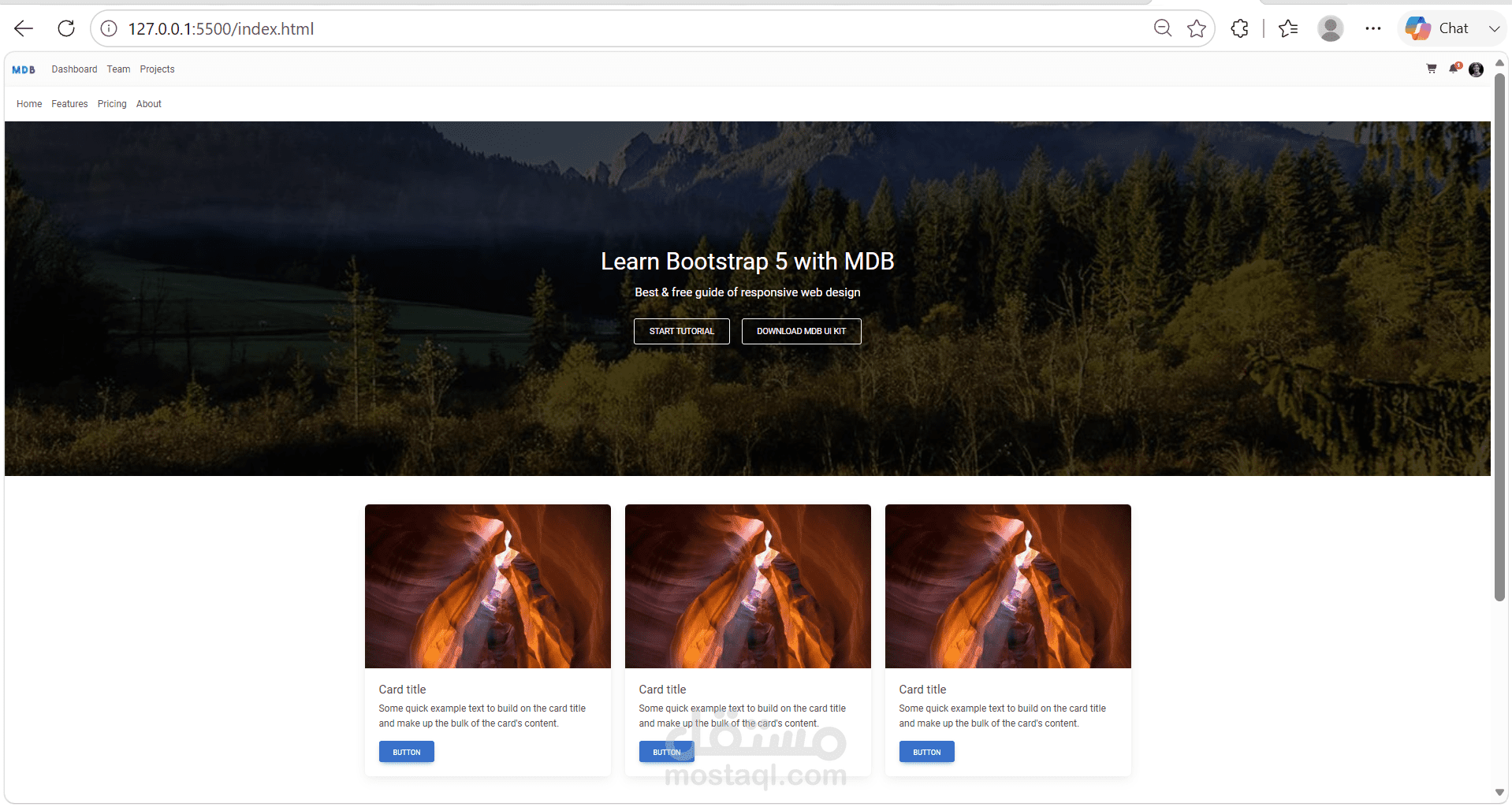 تصميم وتطوير واجهة (Landing Page) حديثة ومتجاوبة بالكامل