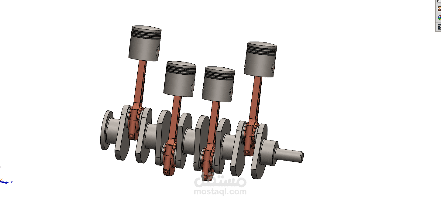 4-Cylinder Engine – 3D CAD Modeling, Assembly & Engineering Drawings