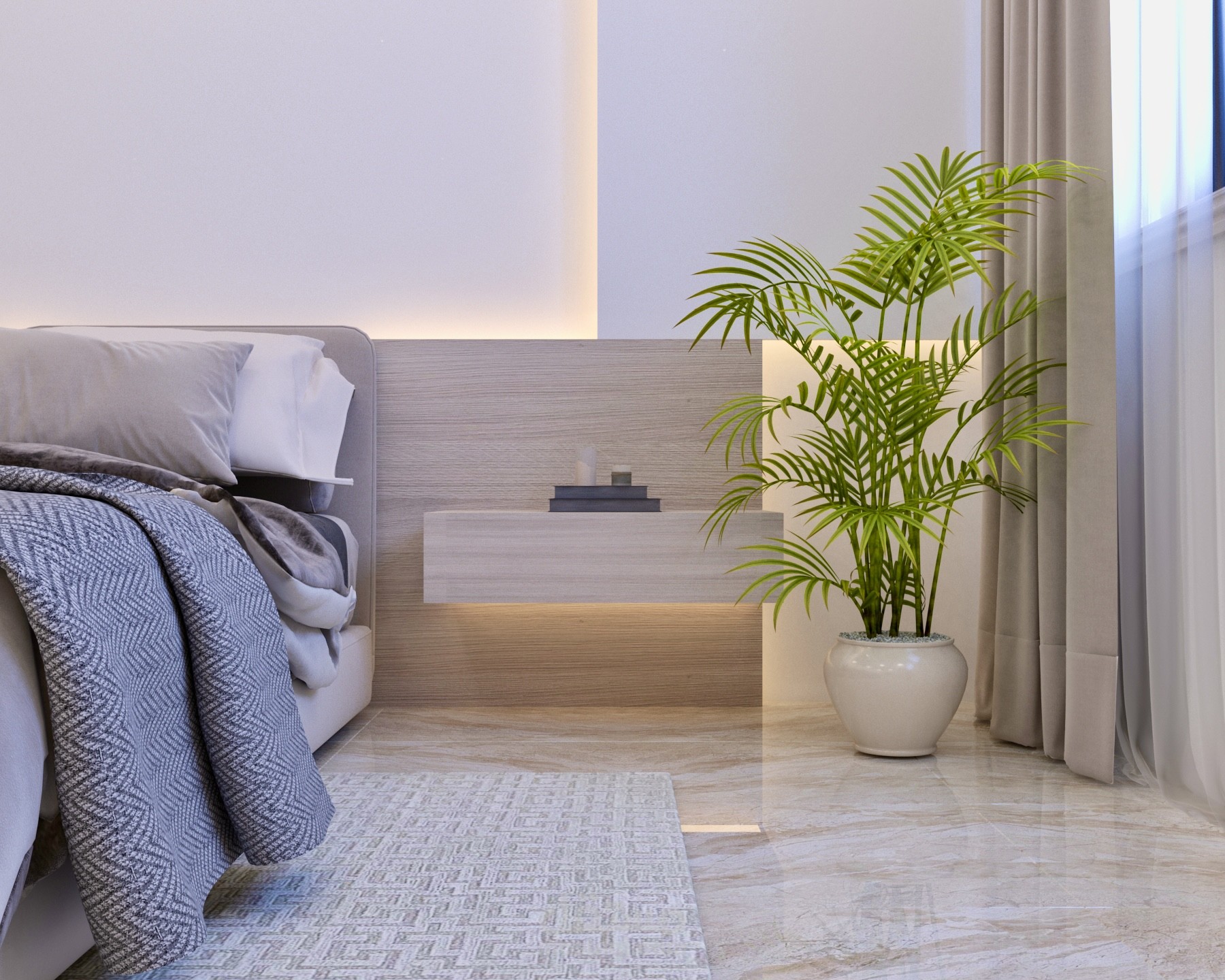 minimalist master room