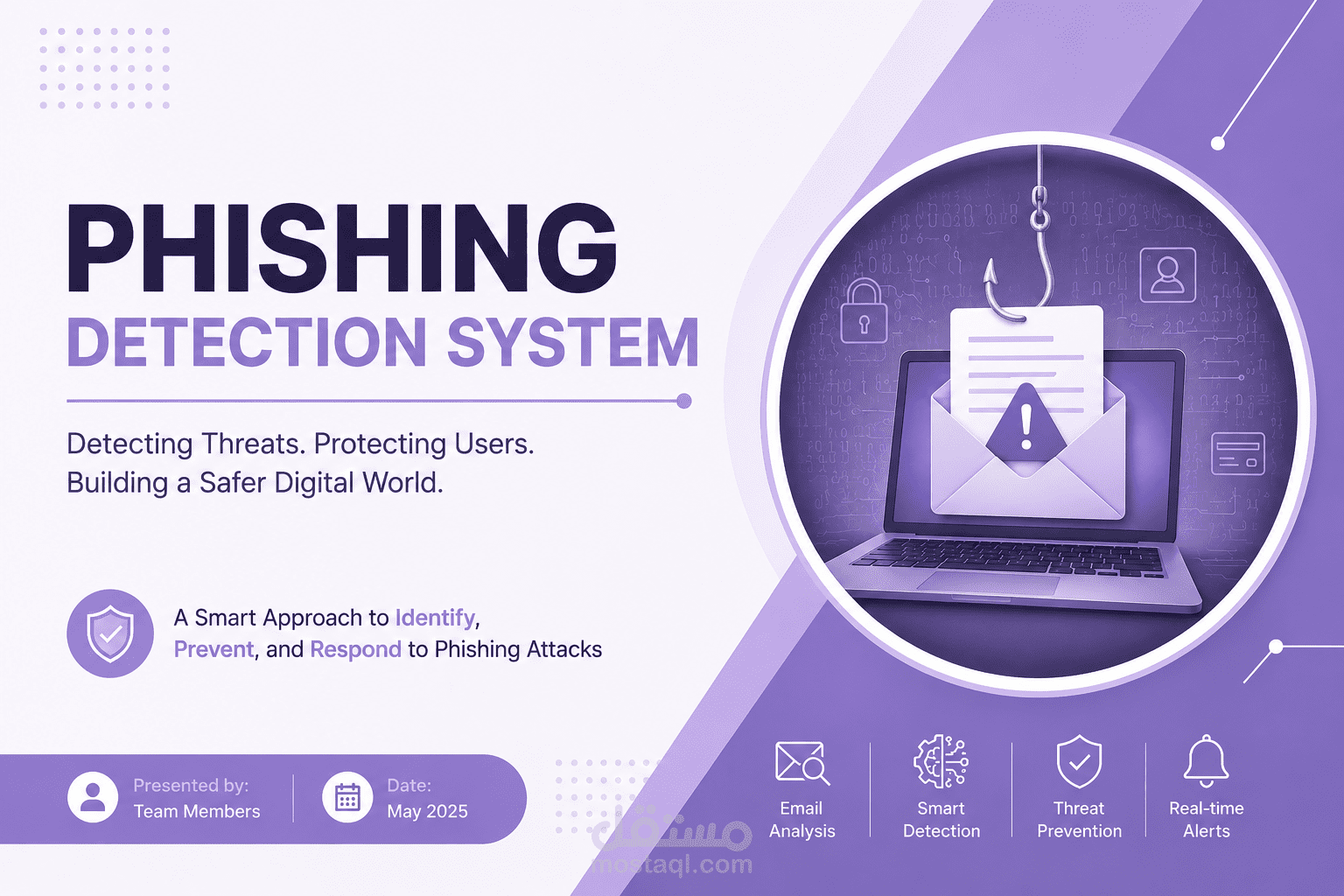 تصميم عرض تقديمي احترافي عن Phishing Detection System