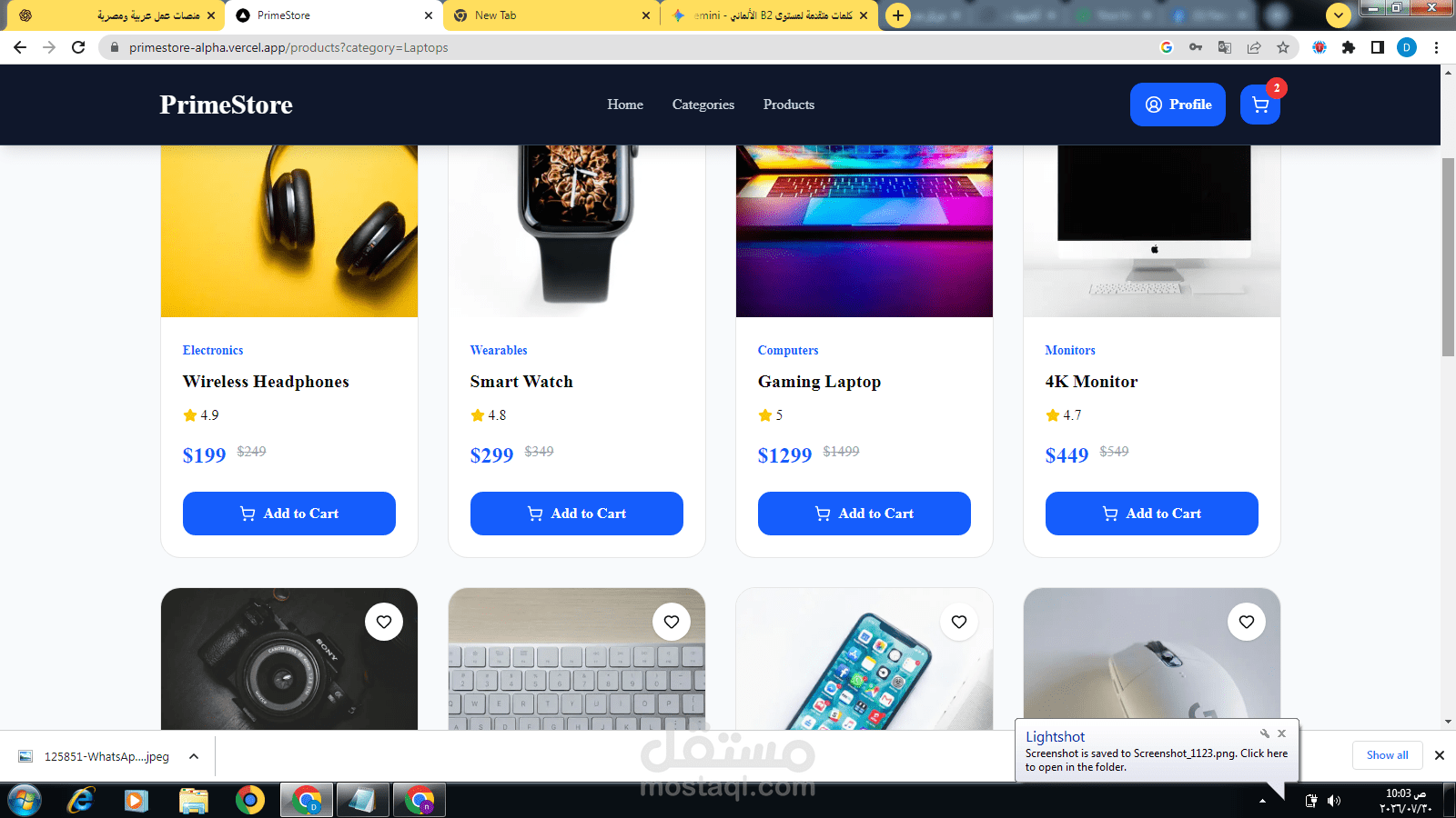 PrimeStore - Full Stack E-commerce Platform