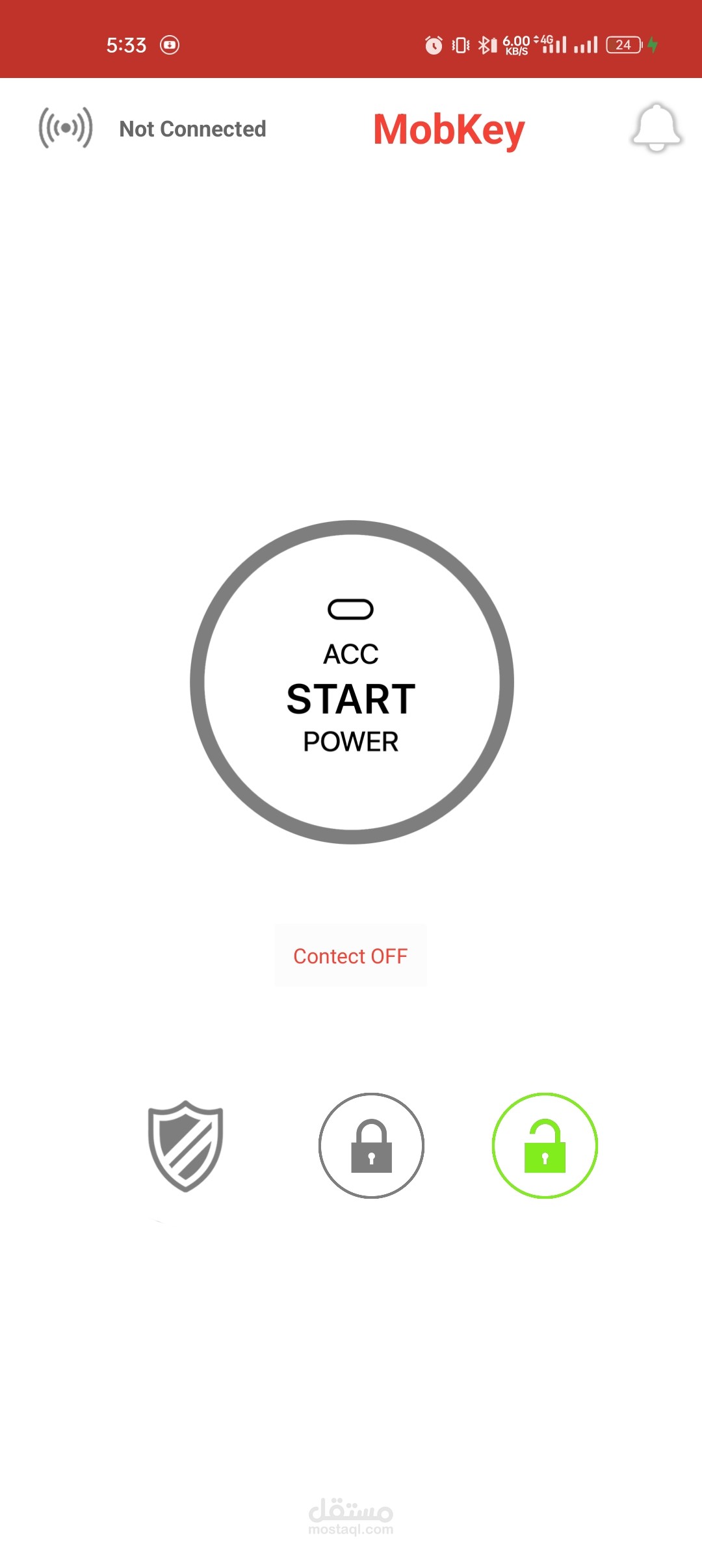 تطبيق "MobKey" - نظام التحكم الذكي بالسيارات والأجهزة المدمجة (IoT / Bluetooth)