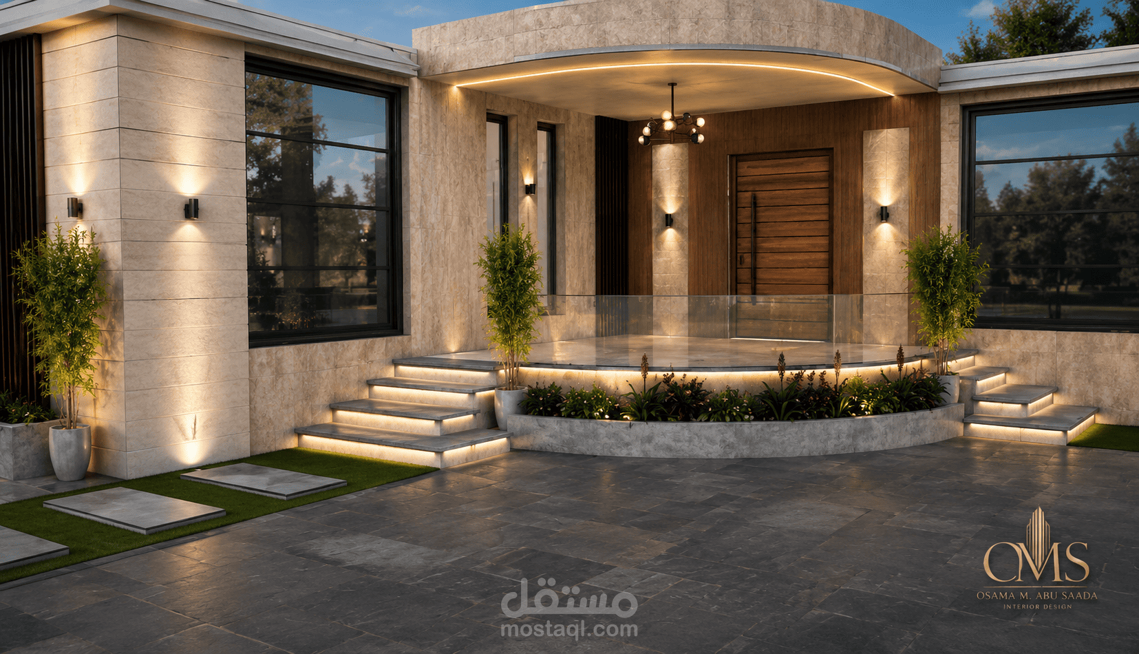 واجهة منزل مودرن بسيطة وأنيقة