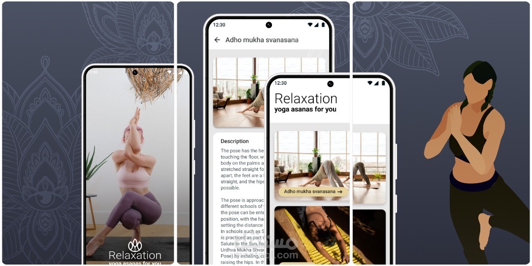 تطبيق Relaxation yoga asanas for you