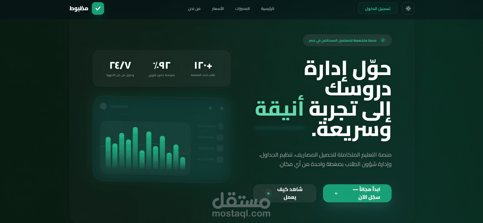 Mazboot — SaaS Platform for Egyptian Private Tutors (AI Grading)