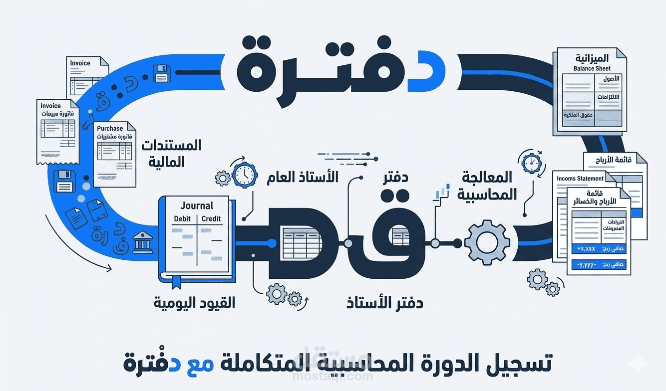 تأسيس نظام محاسبي متكامل على دفترة (Daftra) لشركة تجارية — من التأسيس حتى القوائم المالية