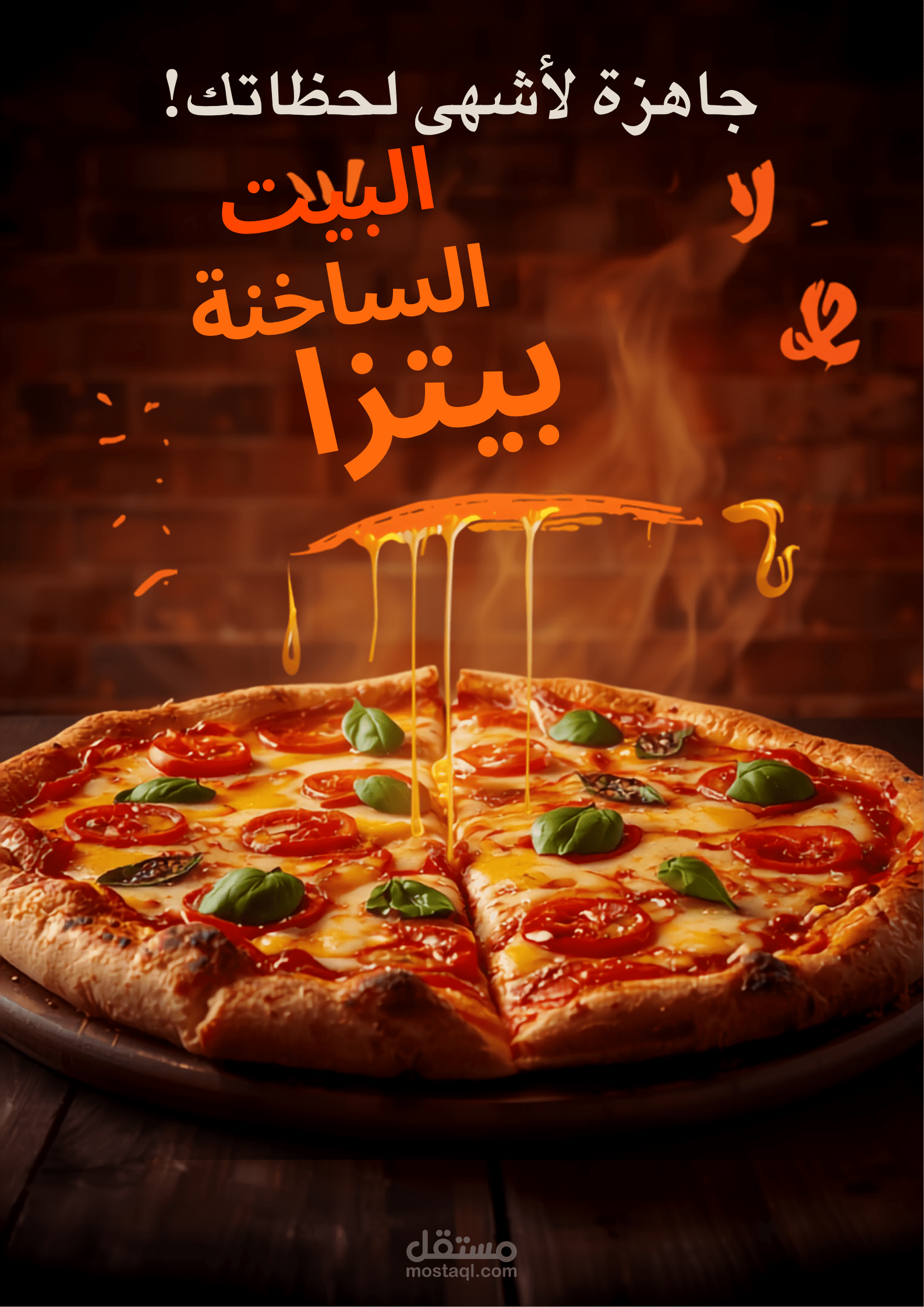 اعلان مطعم بيتزا