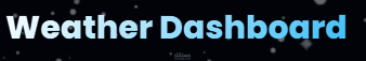 Modern Weather Dashboard