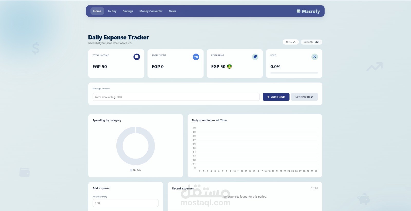 Masrofy - Daily Expense & Financial Tracker