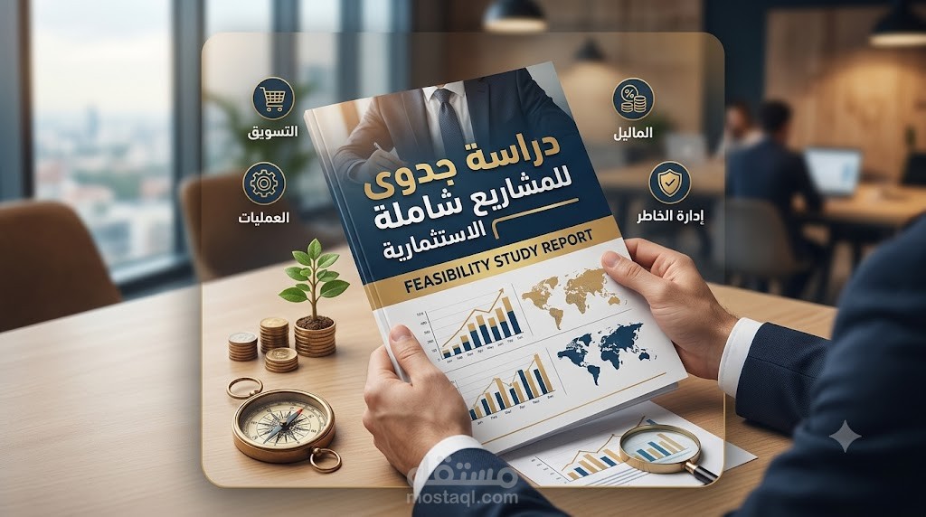 إعداد دراسة جدوى اقتصادية وتسويقية شاملة للمشاريع الاستثمارية