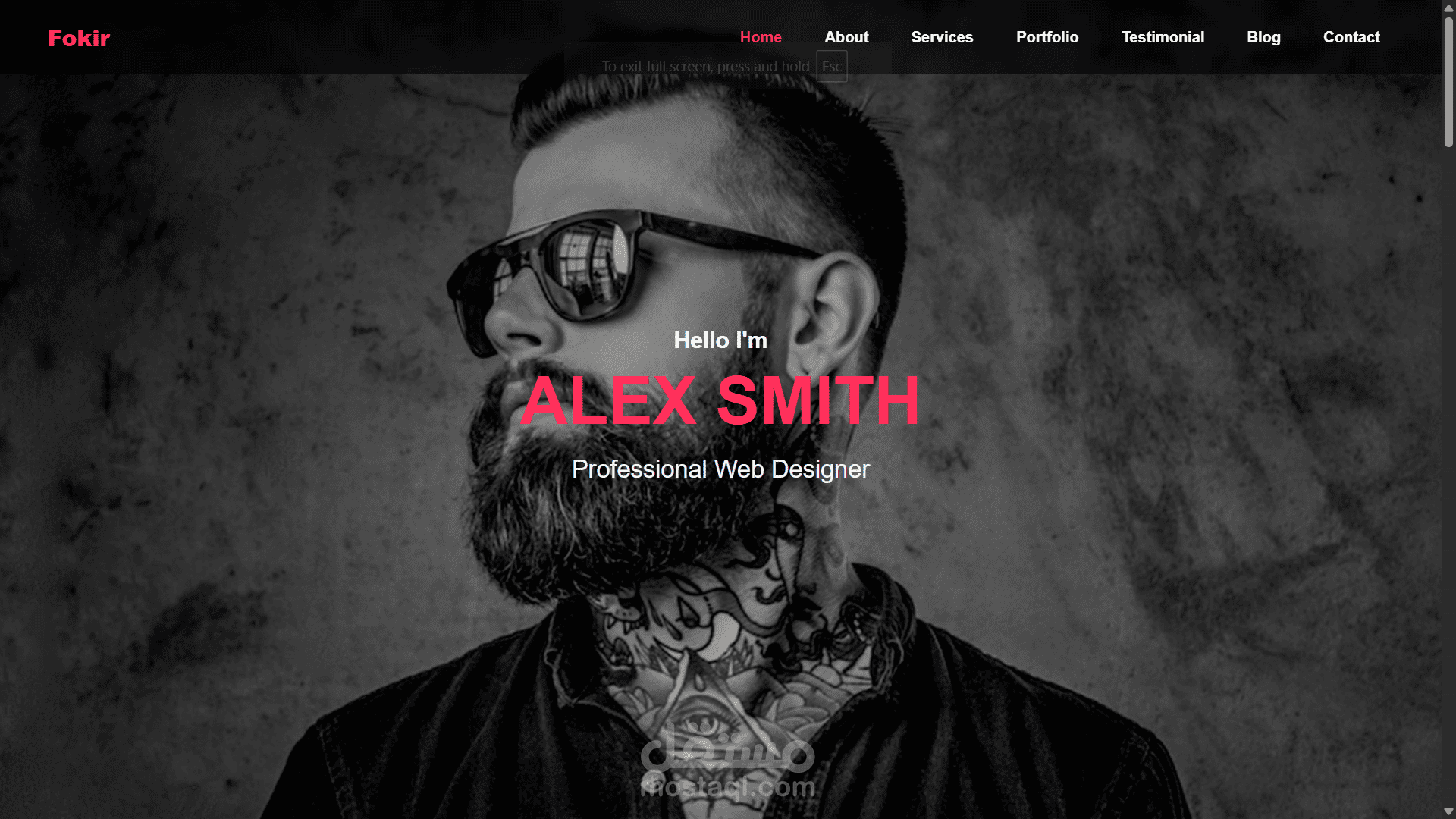 Fokir – Personal Portfolio Landing Page