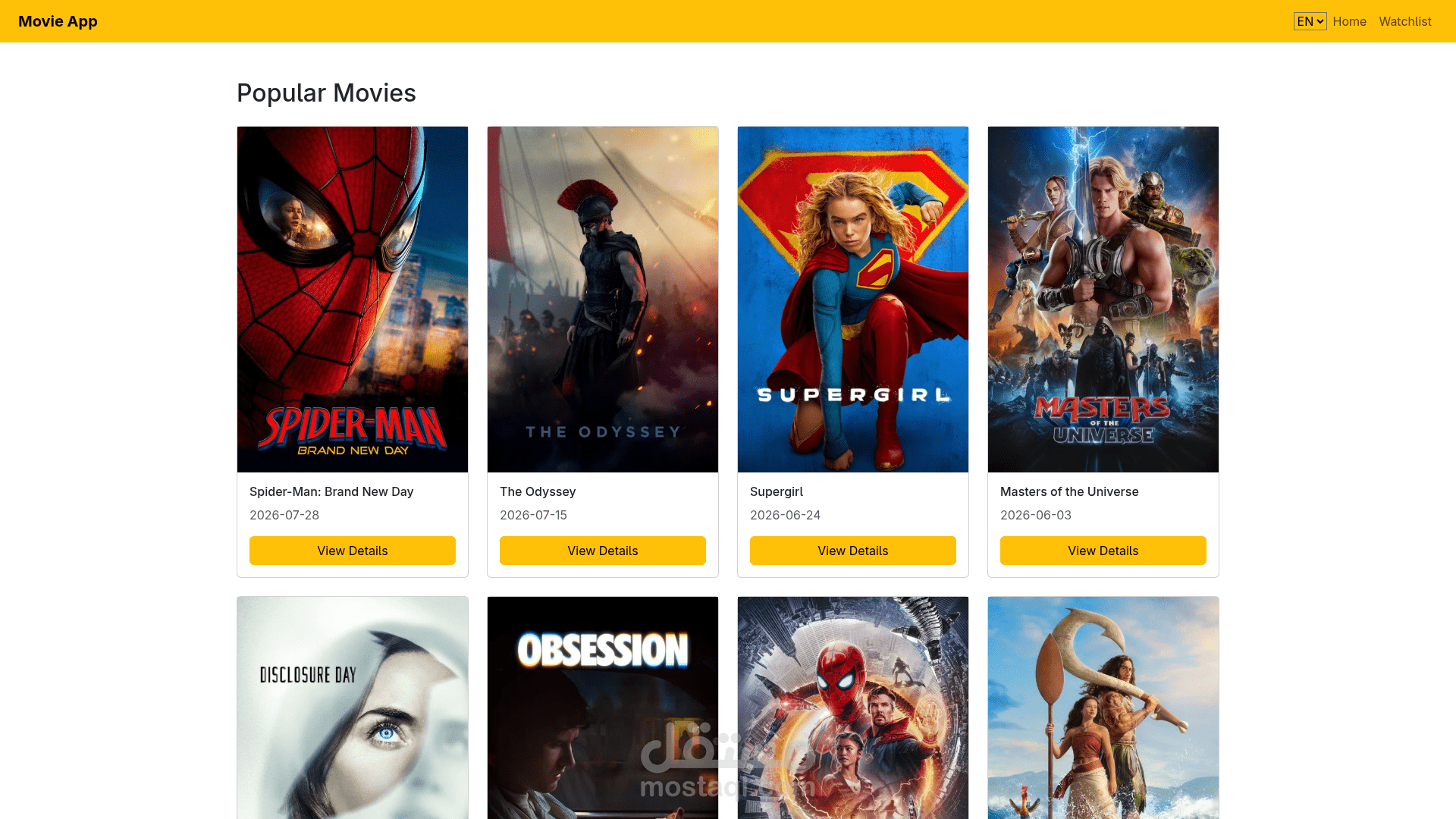 Movies Index Website