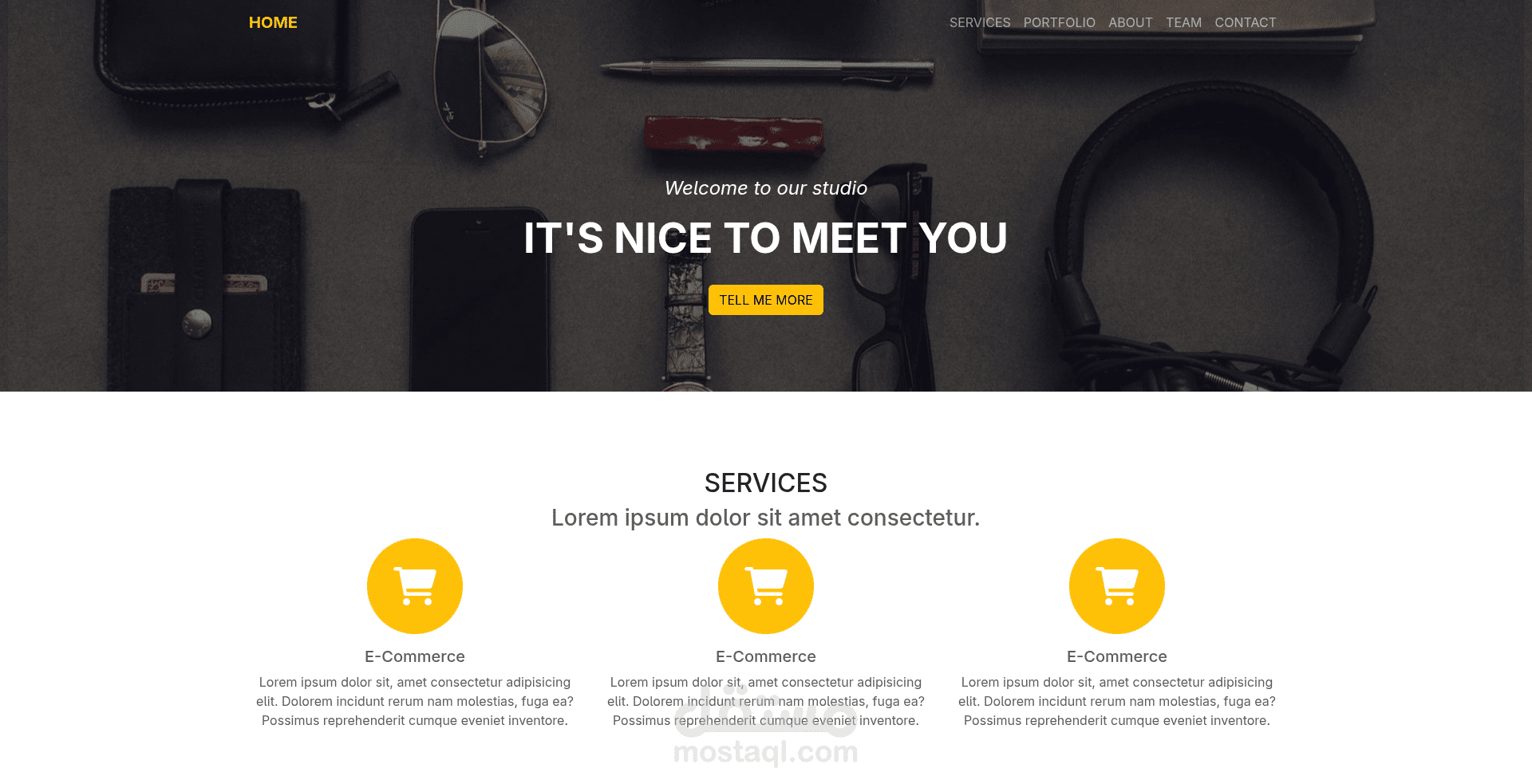 Studio Landing Page website