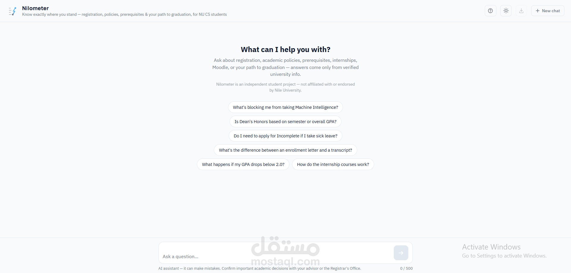 Nilometer — RAG-Based Academic Assistant for Computer Science Students