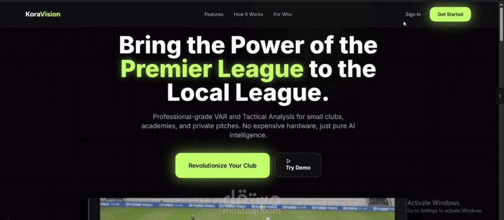 KoraVision — Real-Time AI Football Analysis Platform (Team Project)
