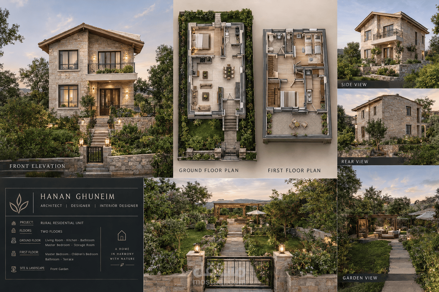 تصميم وحدة سكنية بطابع ريفي – Rural Residential Uni