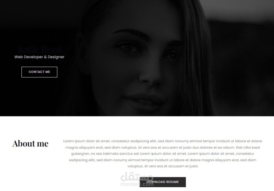 تصميم وتطوير موقع شخصي متكامل (Portfolio Website)