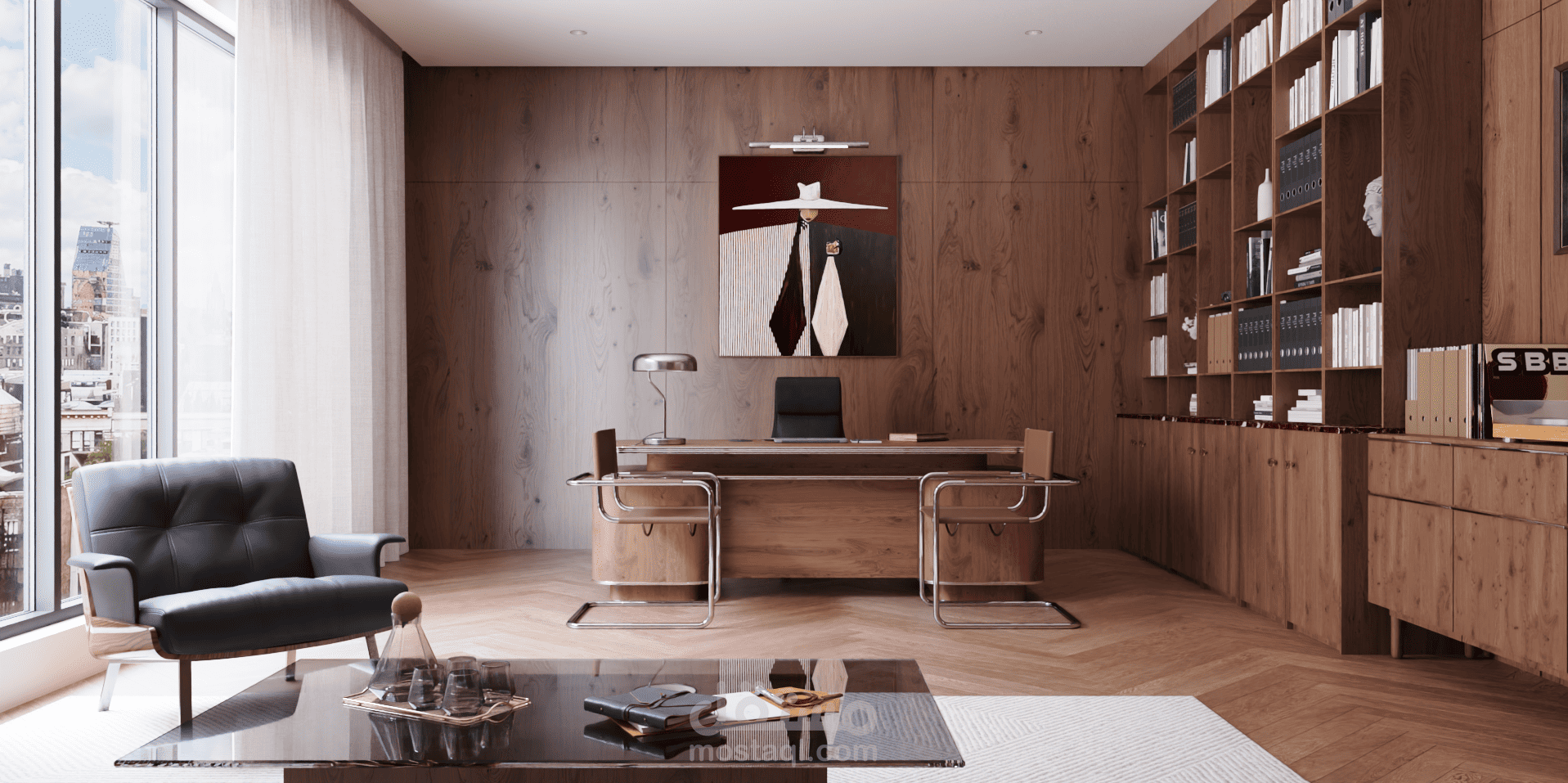 Bank Executive Office — Mid-Century Modern