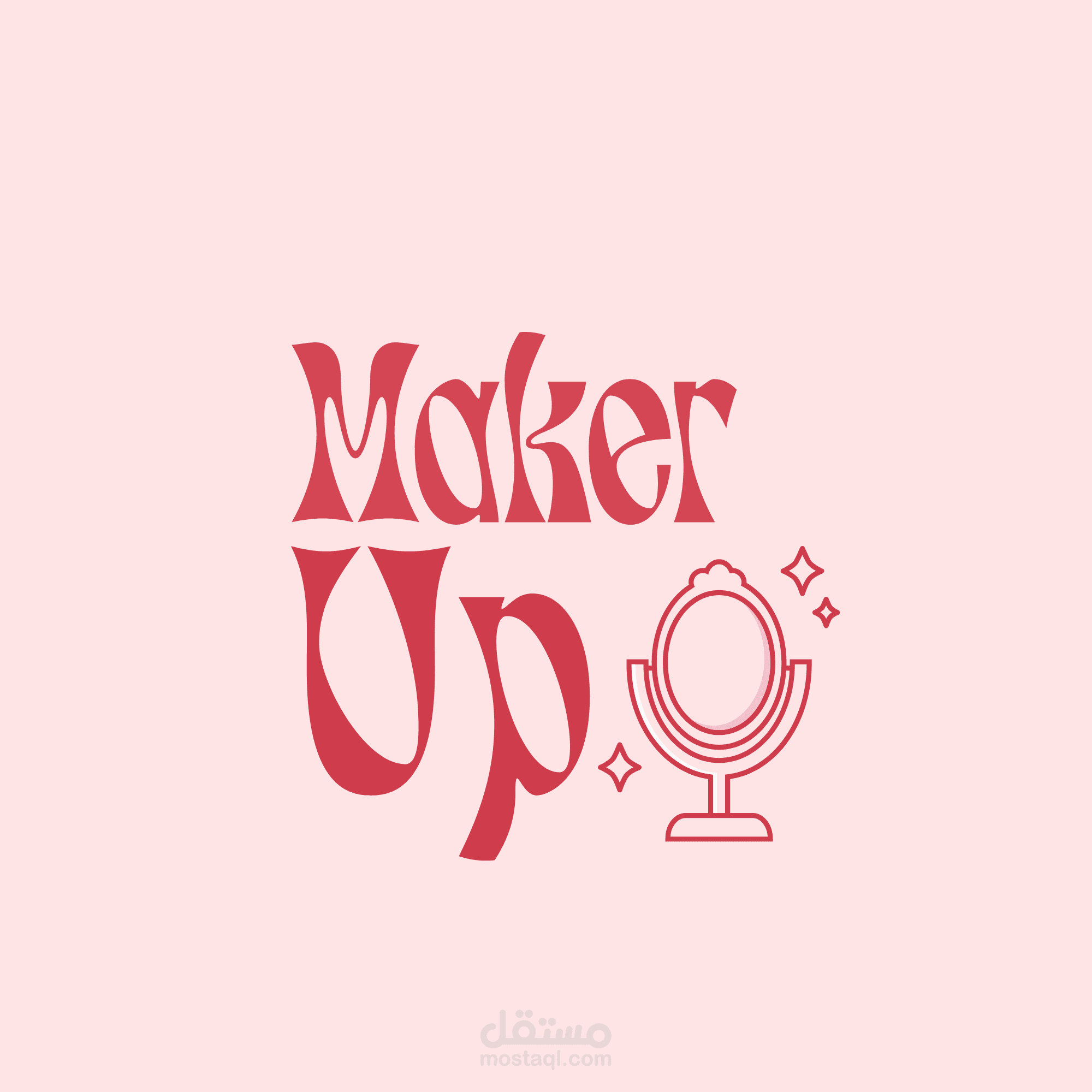تصميم شعار عصري لمتجر مستحضرات التجميل "Maker Up"