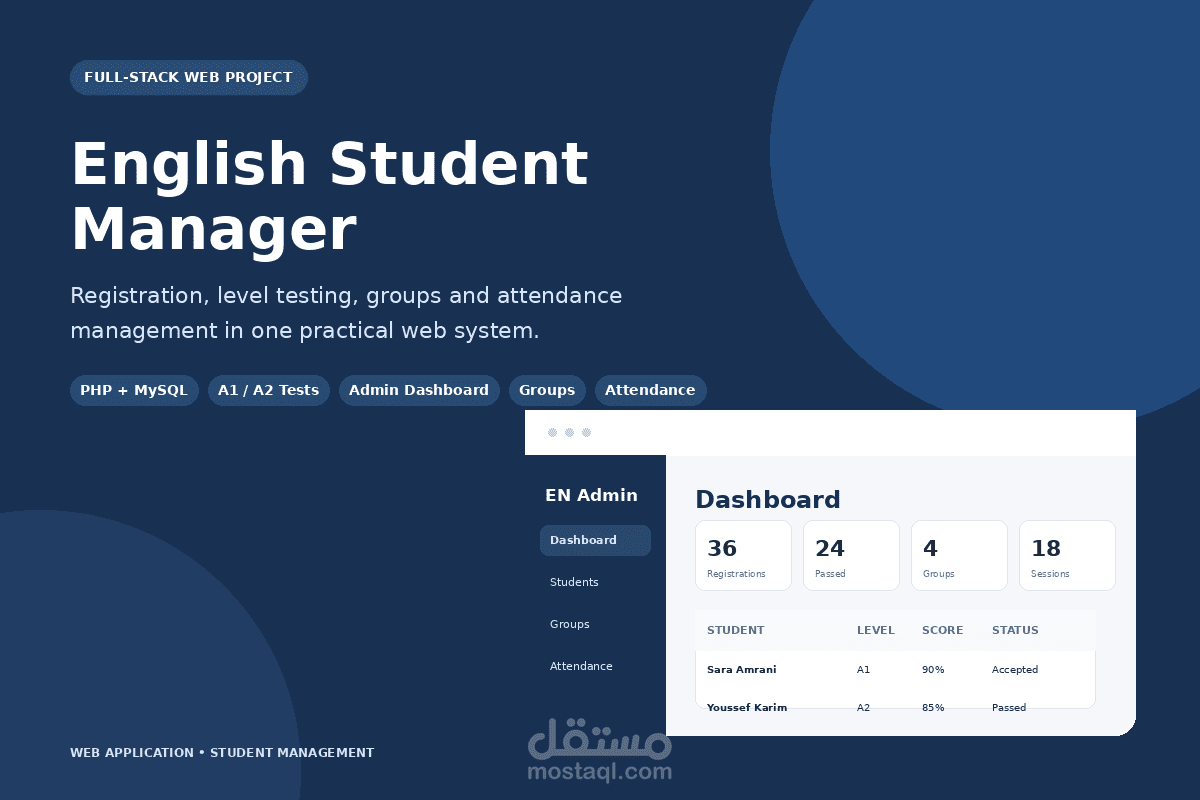 English Student Management System