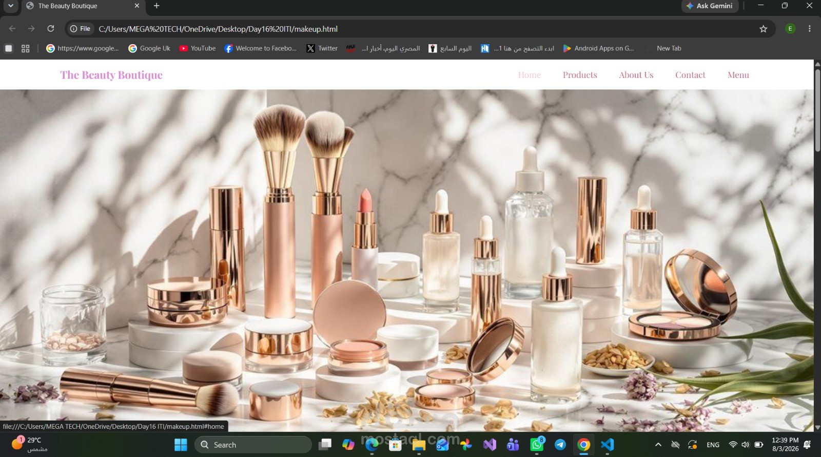Beauty Boutique Website
