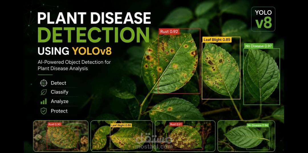 نظام كشف وتشخيص أمراض المحاصيل الزراعية باستخدام الذكاء الاصطناعي(Crop Disease Detection)