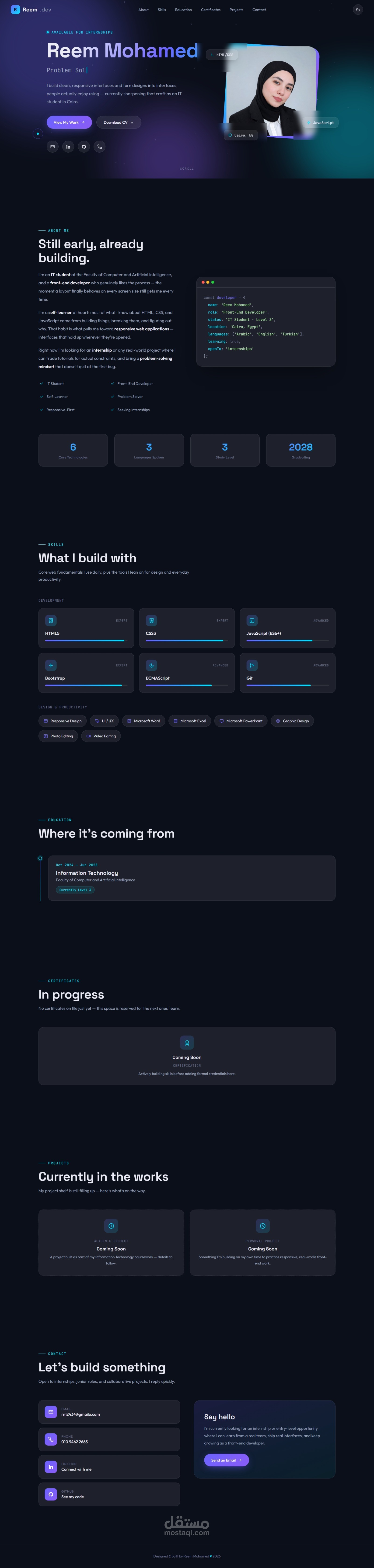 Personal Portfolio Website