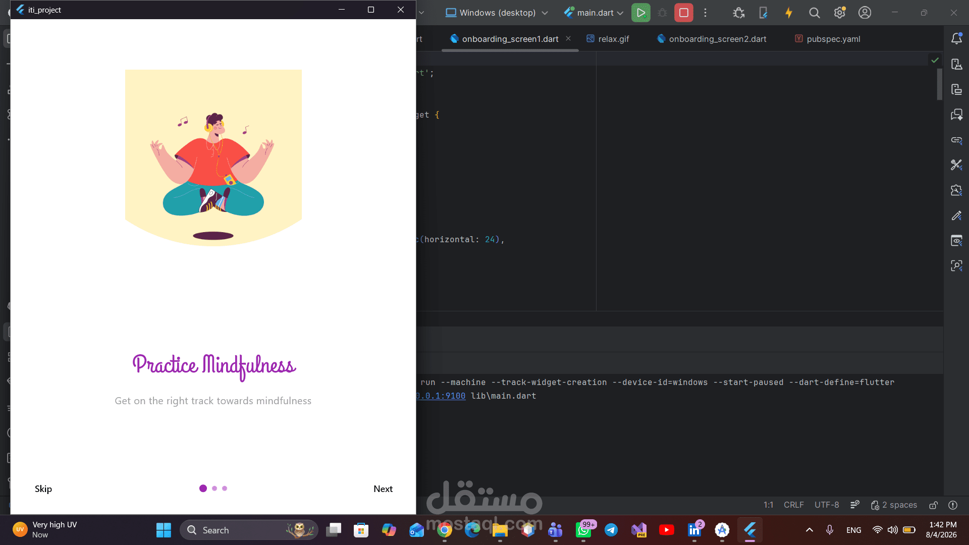 Figma to Flutter UI - Mindfulness App Onboarding