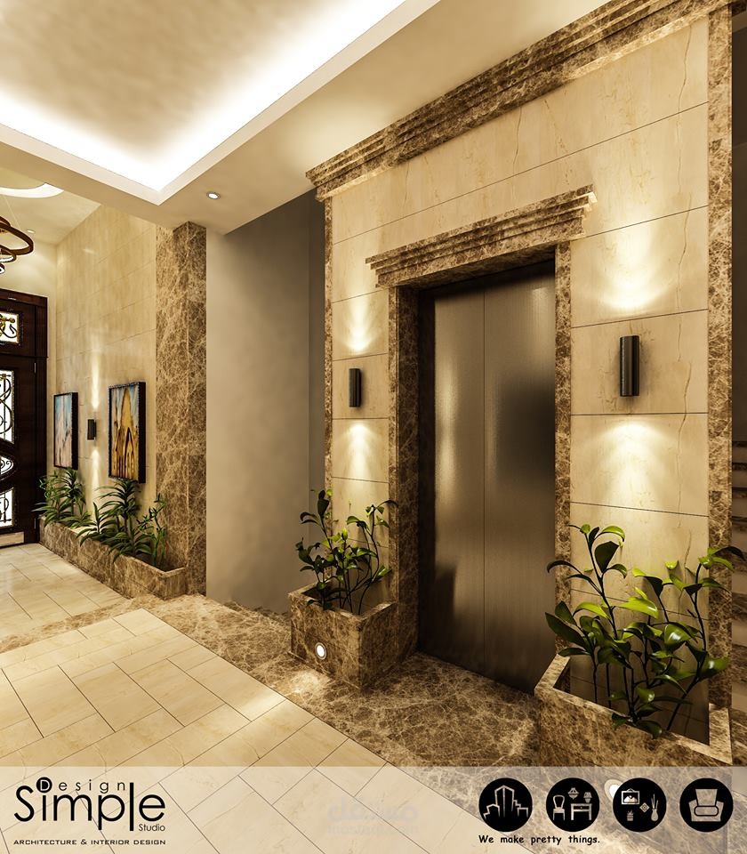 تصميم مدخل عمارة سكنية