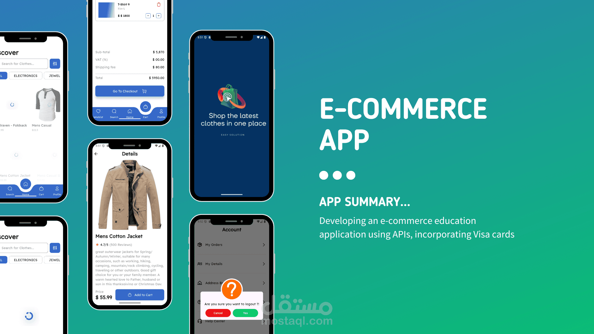 تطبيق تعليمي متجر إلكتروني (E-Commerce App) باستخدام Flutter