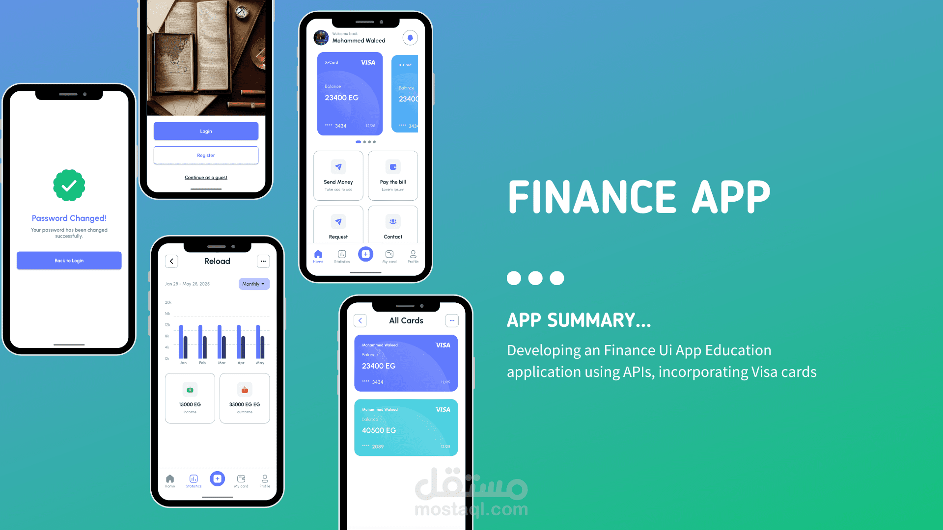 تطبيق تعليمي إدارة مالية (Finance App) باستخدام Flutter