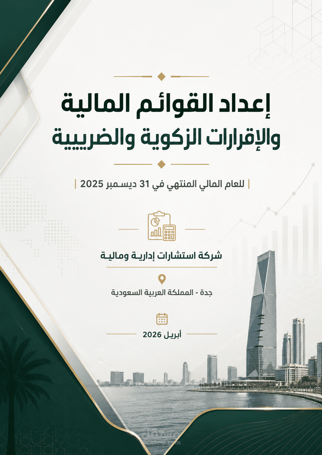إعداد القوائم المالية والإقرارات الزكوية والضريبية ورفعها على المنصات الحكومية – المملكة العربية السعودية