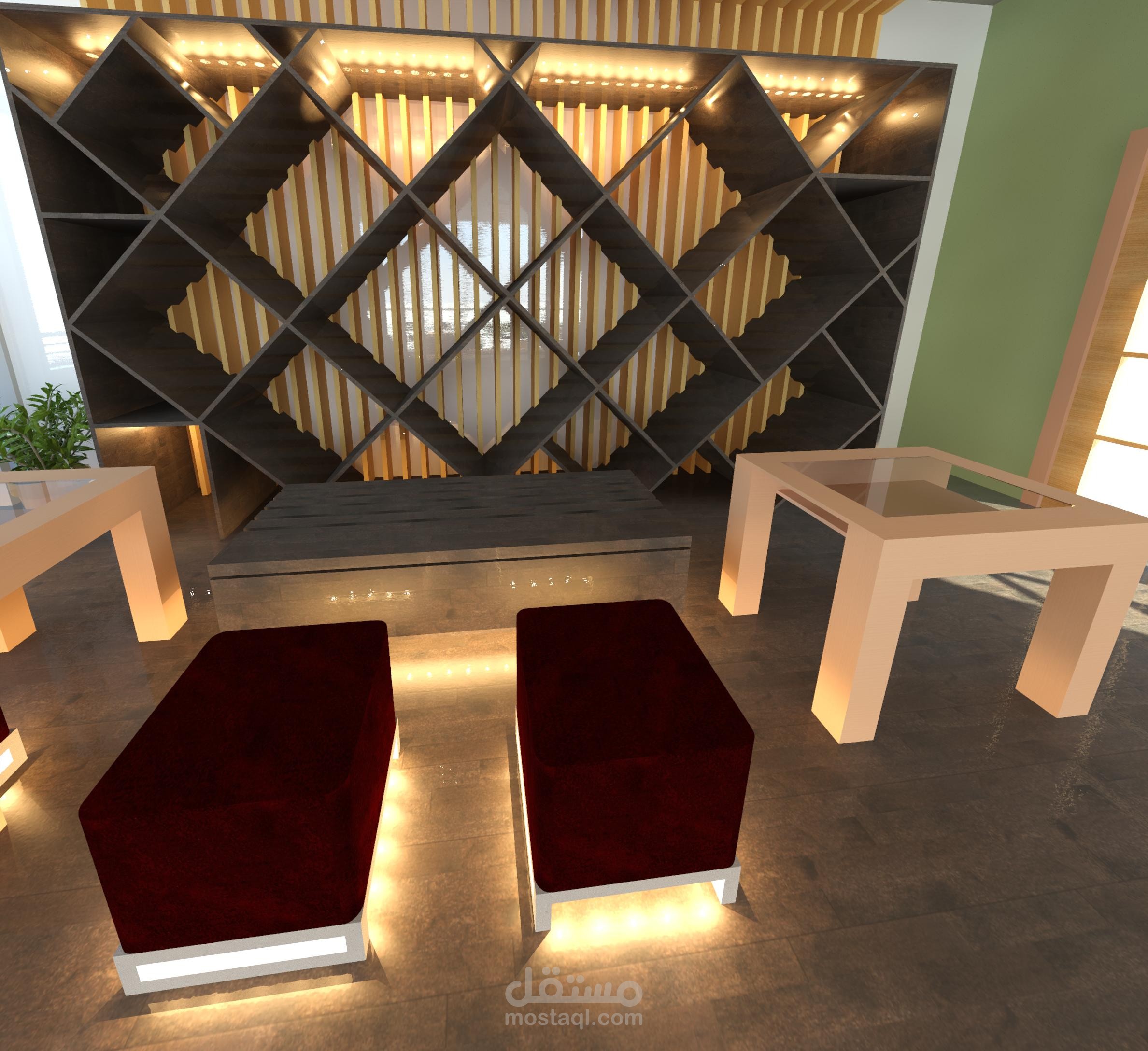 تصميم داخلي وعمل modeling  3d  لفرش مجلس بماليزيا مع عمل shope drawing
