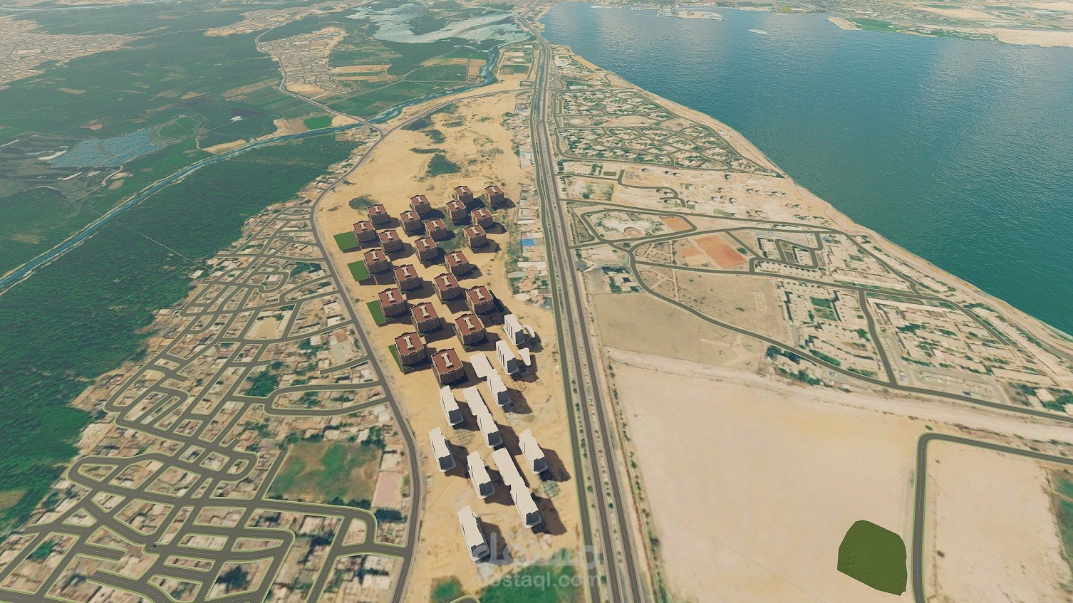 عمل modeling  3d  للموقع العام لمشروع 22 عماره سكنيه بالاسماعيليه -مصر