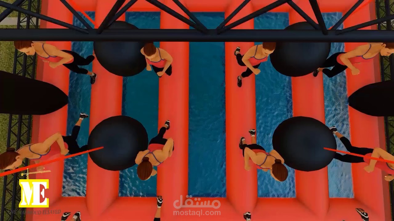 Simulation Inflatable 5k Obstacles محاكاه سباق _تصميم فيديو محاكاة سباق