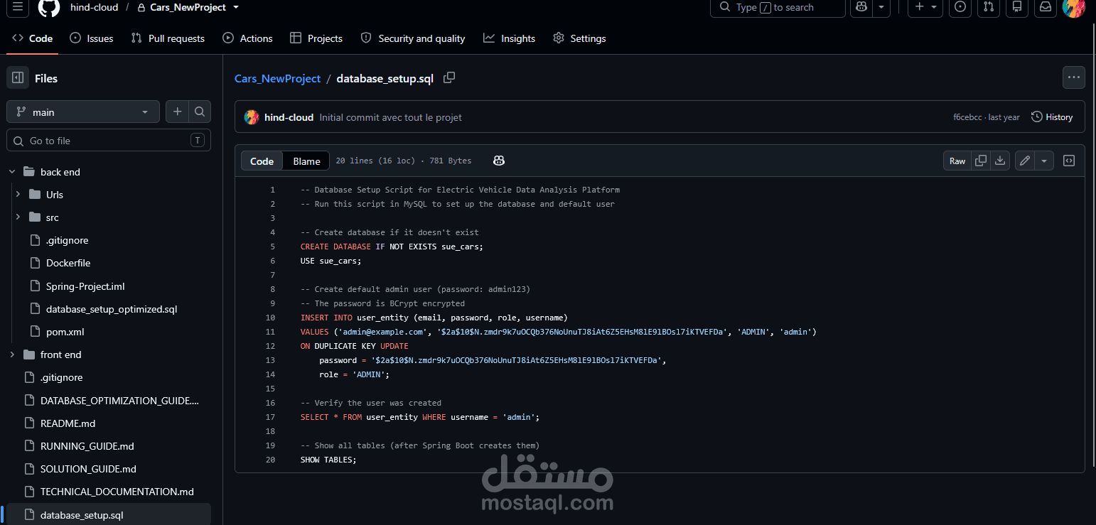 منصة متكاملة لتحليل بيانات السيارات الكهربائية والأثر البيئي (Full-Stack)