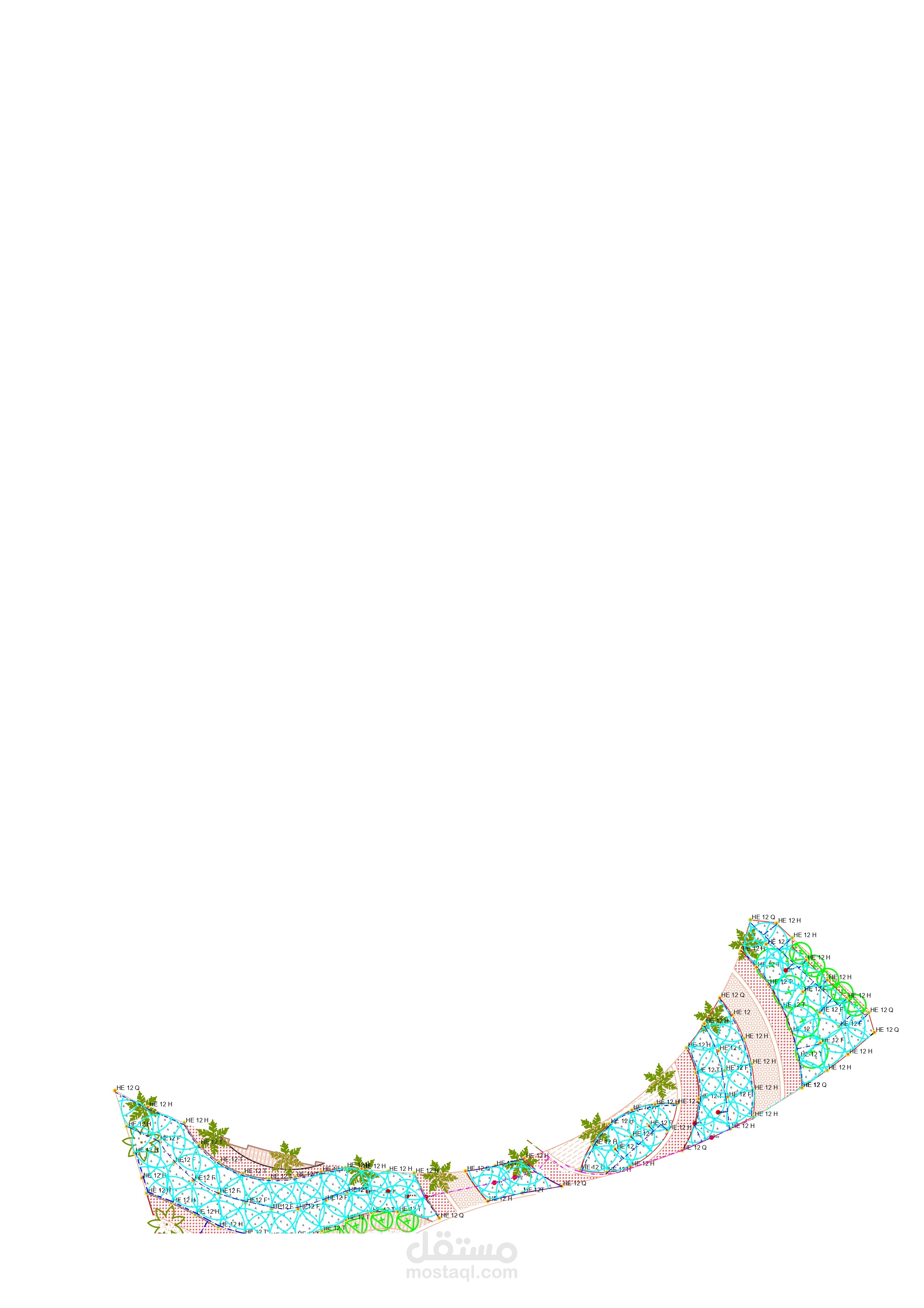 تصميم مخطط شبكة ري بالرش للمسطحات الخضراء (Sprinkler Irrigation Layout)